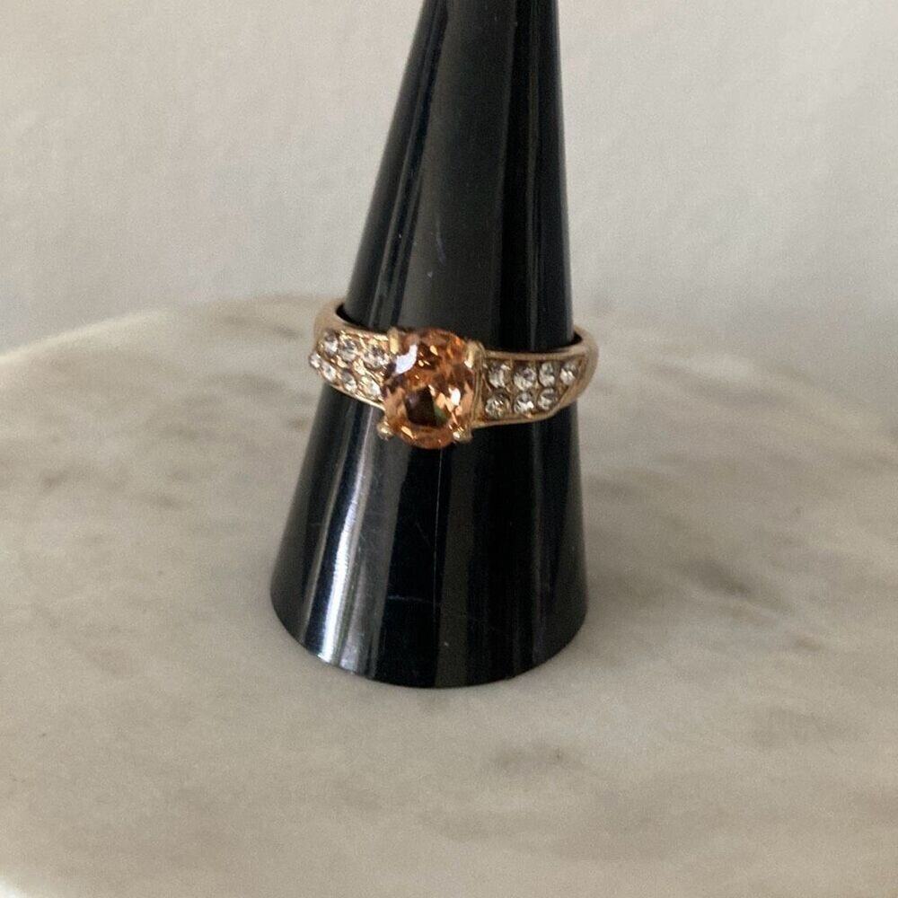 New fashion ring gold tone cz 8